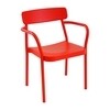 emu - Grace - Fauteuil de jardin - rouge écarlate/peint par poudrage/PxHxP 58x78x52cm
