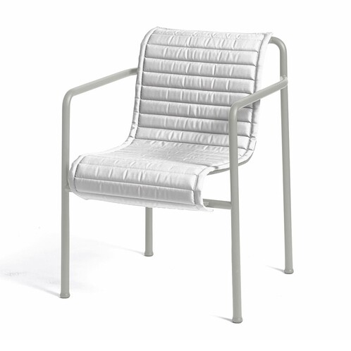 HAY Palissade Gartenstuhl aus Metall mit gepolsterter Sitzauflage, modernes Design, robust für Außenbereiche. - Palissade Steppkissen 103,5x44.5cm