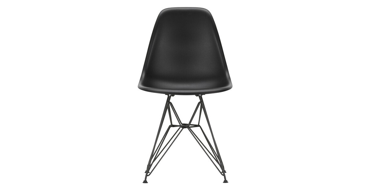 ぽっち Eames Plastic Chair[DSR CH ZF E8] Eames Plastic Side Chair RE DSR, Deep black, With seat