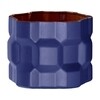 Driade - Gear - Vaas 20cm - blauw/mat/binnenzijde rood/h 20cm/Ø 25cm