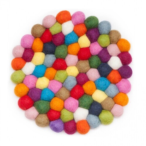 myfelt - Lotte Untersetzer Ø20cm - multicolour/reine Schurwolle/Hitzebeständig bis zu 100 Grad