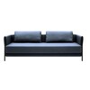 Softline - Madison - Canapé-lit - bleu/étoffe Vision 441/PxHxP 209x75x95cm/structure noir