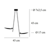 Catellani & Smith - Lederam C2 LED Ceiling Lamp - line drawing
