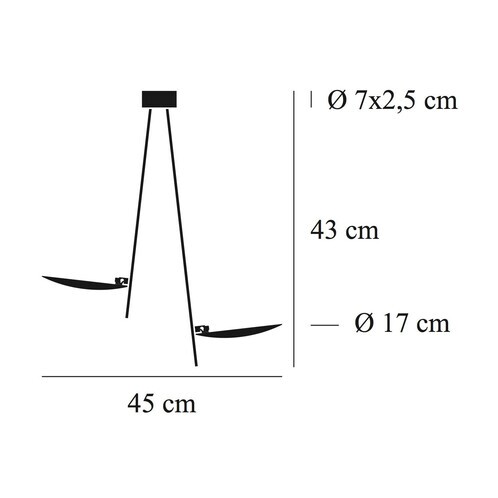 Catellani & Smith - Lederam C2 LED Ceiling Lamp - line drawing