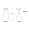 Thonet - Thonet 404 H Barhocker 77cm - Strichzeichnung