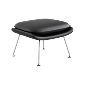 Knoll International - Womb Relax Ottoman / Stool Frame Chromed Leather