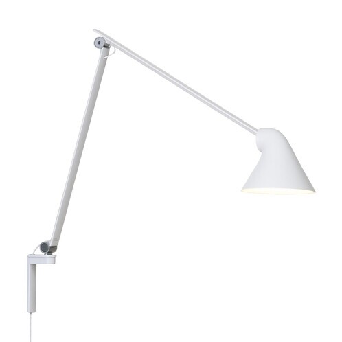 Louis Poulsen - NJP LED Wall Lamp - white/powder coated/2700K/529lm/long arm/LxWxH 48x14.9x60.5cm