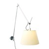 Artemide - Tolomeo Mega Parete - Perkamentscherm - aluminium/perkamentscherm/Ø 36cm/dimmer