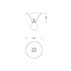 Mawa Design - Etna Ceiling Lamp - line drawing