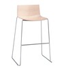 Arper - Catifa 46 0571 Bar Stool frame high, oak - oak bleached/oak/frame chrome/H x B x T: 99 x 62 x 48cm