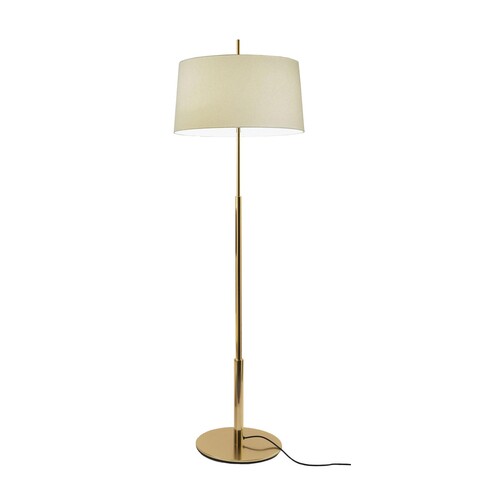 Santa + Cole - Diana - Lampadaire - blanc/frame laiton matt/H 146cm/avec gradateur