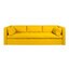 HAY - Hackney 3-Sitzer Sofa  - gelb/Steelcut 445/254x96x75cm