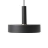 ferm LIVING - Record Shade - Abat-jour - noir/revêtu par poudre/intérieur blanc/H 7cm/Ø 30cm