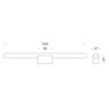 Mawa Design - Linestra 7 Wall Lamp - line drawing