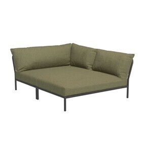 HOUE - Level 2 Cozy tuin sofa rechts onderstel donkergrijs