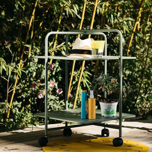 Table de jardin PANTONE en acier vert menthe 160x90 cm