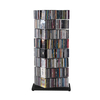 Opinion Ciatti - Ptolomeo X4 A Bücherregal - schwarz/Fuß edelstahl poliert/H110cm, 8 Regalböden