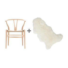 Carl Hansen - Set Promo de chaise CH24 Wishbone avec peau