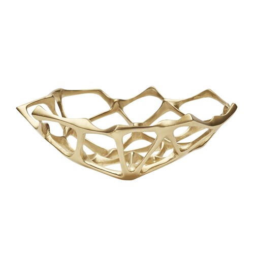 Tom Dixon - Bone Bowl Schale S - messing/H 6cm, Ø 22cm