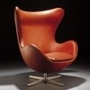 Fritz Hansen - Egg Chair/Het Ei - Loungestoel leder