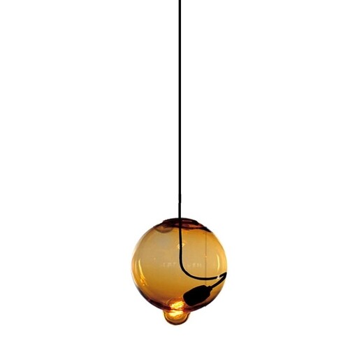 Cappellini - Meltdown Single Suspension Lamp - tobacco/Ø 26.4 cm