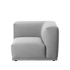 Muuto - Connect Eckteil - hellgrau/Steelcut Trio 133/92x92cm