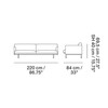 Muuto - Outline - Canapé 3 places - dessin au trait