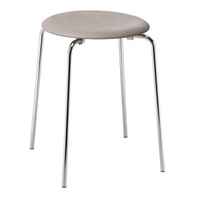 Fritz Hansen - DOT™ Stool Leather Chromed Steel Base