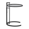 ClassiCon - Adjustable Table E 1027 - Table d'appoint - gris fumée/verre de parsol/structure noir
