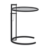 ClassiCon - Adjustable Table E 1027 Beistelltisch - rauchgrau/Parsolglas/Gestell schwarz