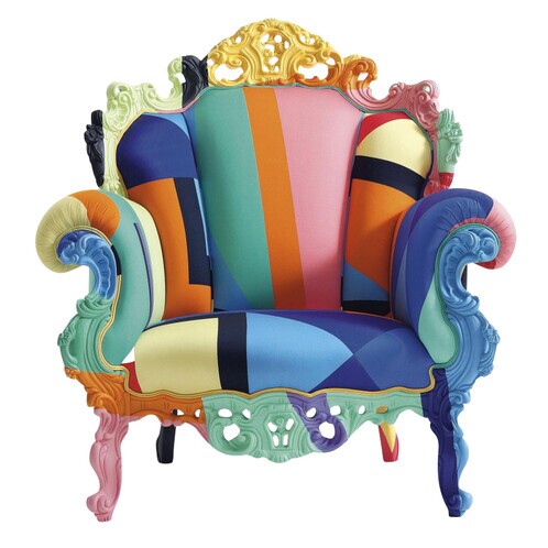 Cappellini - Proust Geometrica Mendini Sessel - diverse/Textil/geschnitztes Holz