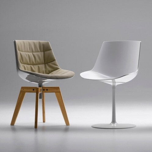 MDF Italia - Flow - Chaise pied central pivotant