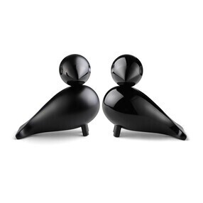 Kay Bojesen Denmark - Wooden Figurines Lovebirds Black