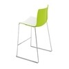 Arper - Catifa 46 0474 Bar Stool Low Bicolour Frame Chrome - white/green/seat shell glossy/inside matt/frame chromed/seat height 64cm/new colour