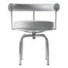 Cassina - Le Corbusier LC7 Dreh-/Armlehnstuhl - weiß/Leder LCX 13X415/Gestell chrom