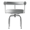 Cassina - Le Corbusier LC7 - Fauteuil pivotant - blanc/cuir LCX 13X415/structure acier chromé