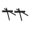Normann Copenhagen - Sticks Hooks Set 2 Pieces - black/nature