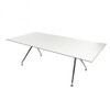 Wagner - W-Table Conference Table rectangular  - white/laminate HPL/frame aluminium polished/220x110cm