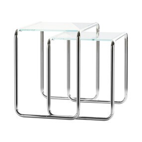 Thonet - B9 bijzettafel set van 2 glas