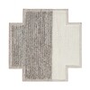 GAN - Mangas Space Square Tapijt - ivoor/grijs gevlochten/100 % nieuwe wol/hand loom/160x160cm