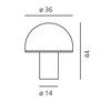 Artemide - Onfale Tavolo Grande Table Lamp - line drawing