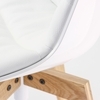 MDF Italia - Flow - Chaise avec pieds en chêne - blanc/cuir blanc R804/assise rembourrée cuir blanc/54x54x80.5cm