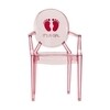 Kartell - Lou Lou Ghost - Chaise d'enfant avec motif - rose foncé/motif it’s a girl/LxPxH 40x37x63cm