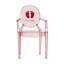 Kartell - Lou Lou Ghost Kinderstuhl mit Motiv - pink/Motiv it’s a girl/LxBxH 40x37x63cm