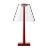 Rotaliana - Dina+ LED Table Lamp With Battery - red/2700K/400lm / dimmable/USB plug/incl. 2 lampshades white and transparent