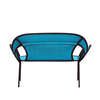 Moroso - Banjooli 2-Sitzer Sofa - türkis/oxid/handgeflochten/Fußgleiter aus PVC/143x88x72cm/Gestell Stahl lackiert