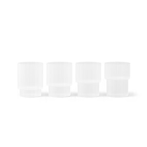 Ferm Living - Ripple borrelglas set van 4