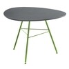 Arper - Leaf Coffee Table Triangular H50 - grey/frame green matt/lacquered/Top MDF waterproof/H x Ø: 50 x 79cm
