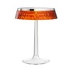 Flos - Bon Jour LED - Lampe de table chrome - ambre jaune/abat-jour: plastique/H 41cm/ Ø 31,6cm/structure transparent/chrome brillant