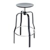 la palma - Giro Stool - black stained open-pored/frame black/adjustable in height from 66 to 76 cm